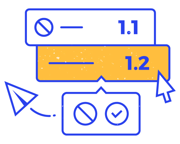 Manage all feedback within the document version